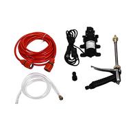 KIMISS Nettoyeur Haute Pression Portable 12 V 100 W pour Le Lavage de Voiture - Kit d'arrosage avec Pompe à Eau Haute Pression avec Tuyau de 19,7 Pieds pour Le Nettoyage du Jardin, du Toit et des