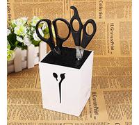 KIMISS Nouveau Support de Support de Ciseaux de Coiffure - Protection des Ciseaux avec Poignée à Poils, Outil de Salon en Vert, Blanc et Noir - 8x8x10.5cm (White)