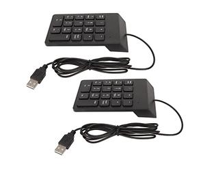 KIMISS Numéro câblé Pad Ergonomique Conception CHEYPAD NUMÉRIQUE CEILIQUE 18 Touches Numeric Keypad PC Ordinateur Portable - Dispositifs d'entrée Sécurité Financière et comptabilité (2 PCS)