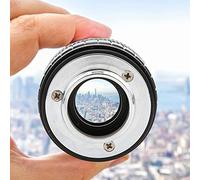 KIMISS Objectif à Monture C 50 Mm F1.4 utilisé avec Bague d'adaptation pour Appareil Photo sans Miroir Haute Performance (Black)