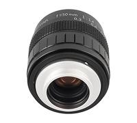 KIMISS Objectif Principal à Mise au Point Manuelle 50 Mm F1.4 - Objectif à Mise au Point Fixe à Grande Ouverture pour Caméras de Microscope Vidéo Industriel - Effet Bokeh de Fond