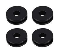 KIMISS Oeillets de bague de pare-brise, 4 pièces bague de pare-brise amovible en POM (noir)