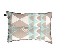 KIMISS Oreiller de Camping Ergonomique Oreiller Gonflable Automatique à Haute élasticité Mousse Ethnique - Sacs de Couchage et Litière de Camp (Imprimé Gris et Bleu)