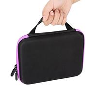 KIMISS Organisateur de Boîtier de Stockage d'huile Essentielle pour Les Bouteilles de 1 à 3 ML - 63 Emplacements Sac de Voyage pour l'aromathérapie, Léger et Protecteur (Purple)