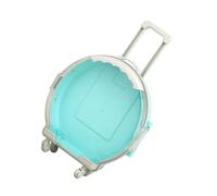 KIMISS Organisateur de Rangement de Jouets pour Enfants élégant - Organisateur de Jouets pour Enfants Multifonctionnel Mini Boîte de Rangement de Cosmétiques en Forme de Valise Ronde avec Roue pour