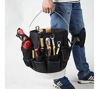 KIMISS Organisateur de Seau à Outils de Jardinage Lourd - 56 Support de Kit à Outils de Jardinage de Poche à Usage Extérieur et Intérieur, Matériau 600D étanche, capacité de Charge Lourde (Black)