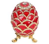 KIMISS Ornement d'œuf en Métal Peint en émail fabriqué à la Main avec Placage en or, Artisanat d'art cloisonné Luxueux pour la Décoration de la Maison