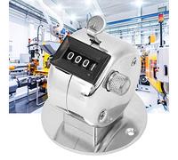 KIMISS Outil de Comptage à Main élevé - Berm Tally Counter 4 Chiffres en Aluminium Argent en Aluminium en Alliage Outil de Comptage Portable avec des Fournitures de Sport de Base, Statistiques de