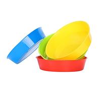 KIMISS Palettes de Plateau de Peinture pour étudiants - 4 Pièces en Plastique pour Artistes, Palettes Rondes pour Loisirs Créatifs - Acrylique Facile à Nettoyer et Fournitures de Peinture