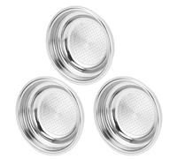 KIMISS Panier Filtre à café 51mm-Filtre pressurisé en Acier Inoxydable pour Machines, Bol de à café en Poudre Réutilisable, 3 Pièces