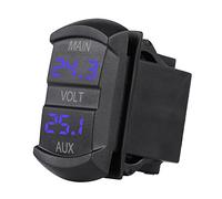 KIMISS Panneau de voiture numérique LED - 10-60 V - Universel - Double tension - Voltmètre pour RV ATV Auto Pickup