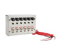 KIMISS Panneau D'interrupteur à Bascule, DC12V 24V 15A 6 Gang avec Fusibles Indicateurs LED en Acier Inoxydable Poli pour Voitures de Course, Camping-cars, C