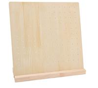 KIMISS Panneau perforé pour Présentoir de Boucles d'oreilles - Organisateur de Bijoux en Bois de Grande capacité avec Base Stable pour Boucles d'oreilles, Colliers et Plus Encore (enregistrer)