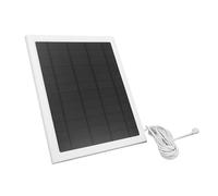 KIMISS Panneau Solaire 15 W pour Caméra Intérieure - Chargeur Solaire Résistant aux Intempéries avec Câble de 9,8 Pieds, Support Réglable à 360° (1PC)