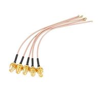 KIMISS Paquet de 5 Connecteurs de Câble Coaxial d'antenne RF RP-SMA Femelle vers U.FL/IPX/IPEX, 50 Ω, 15 Cm