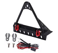 KIMISS Pare-Chocs Avant RC Stinger avec Lumière LED pour Scx10 / II/III - Accessoire de Voiture RC à l'échelle 1/10 (Bout Pointu : 5,4 X 4, X 2,6 cm / 2,1,7)