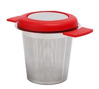 KIMISS Passoire à thé, Panier à Infuseur à Feuilles Mobiles avec Couvercle, Filtre à Mailles Fines pour Service à thé et café, Convient à la Plupart des Tasses et Mugs (Égouttoir à en inox