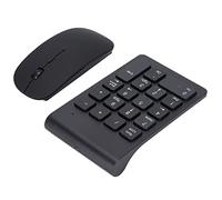 KIMISS Pavé Numérique sans Fil Pavé Numérique sans Fil Souris Noir Abs Pavé Numérique Plug and Play Technologie sans Fil 2,4 GHz 1200 Dpi Sensible Durable Pavé Numérique Souris Combo