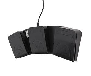 KIMISS Pédale USB à Trois Touches, Contrôleur MIDI avec Interrupteur Mécanique, Clavier Programmable pour Jeux, Transcription et Plus Encore