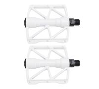 KIMISS Pédales de VTT Antidérapantes - Alliage d'aluminium Durable, Conception Creuse Compatible avec la Route et Le Cyclisme (White)