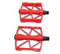 KIMISS Pédales de VTT Antidérapantes - Alliage d'aluminium Durable, Conception Creuse Compatible avec la Route et Le Cyclisme (Rouge)