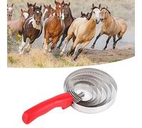 KIMISS Peigne de Curry pour Les Chevaux - Bétail Métallique Démangeaisons Brosse à Dérivation de Curry avec Une Poignée à Main Douce pour Grand Cheval - Outil de Toilettage à Cheval