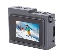 KIMISS Petite Caméra Rétro, écran 1,14 Pouces, Vidéo 1080P, HD 8,6 MP, Portable, Cool pour Les Voyages Scolaires, Batterie ABS Li ION, 300mah, Support 128 Go (Grey)