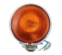 KIMISS Phare Vintage Rétro Style Phare Universel Moto Phare Moto Modification Accessoire Moto Phare(Coquille d'argent en verre jaune)