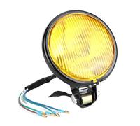 Kimiss Phare Vintage Rétro Universel Moto - Modification Coquille Noire Verre Jaune