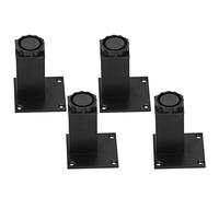 KIMISS Pieds de Meubles Carrés en Alliage d'aluminium à Hauteur Réglable, 4 Pièces, pour canapé, Armoire et Plus Encore, Support pour Meubles de Maison (Base d'armoire carrée 80mm-Noir)