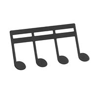 KIMISS Pince à Partitions pour Piano et Guitare, Support de Page en Métal avec Motif de Notes pour Livres de Musique et Textes, Léger et Durable (BLACK)