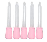 KIMISS Pipettes Compte-gouttes en Silicone, 5 Pièces, pour la Fabrication de Bijoux en Résine époxy et l'utilisation en Laboratoire, Mesurant 1 Ml à 5 Ml, Idéales pour l'artisanat et les (PINK)