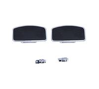 KIMISS Plancher du Passager Arrière, Repose-pieds Large Réglable pour Moto, Acier en Métal Lourd + Repose-pieds en Caoutchouc, Kits de Support de Montage (1 Paire)