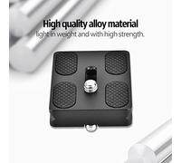 KIMISS Plaque à Dégagement Rapide, avec Support à Vis de 1 à 4 Pouces, Accessoires Arca PU70, Trépied Monopode pour Appareil Photo SLR, Adaptateur de Pince de 50mm Standard (PU50)