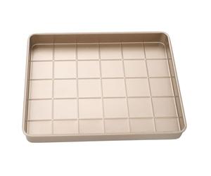 KIMISS Plaque de Cuisson Antiadhésive en Acier au Carbone pour Cupcakes en Pâte Feuilletée - Plaque de Four Durable avec Feuilles à Biscuits Haute Performance et Commerciales (style 1)