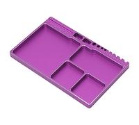 KIMISS Plateau à Vis Magnétique - Outil de Réparation Portable en Alliage d'aluminium RC avec Tampon Magnétique pour une Organisation Facile des Pièces dans les Véhicules RC, Avions, Navires (PURPLE)