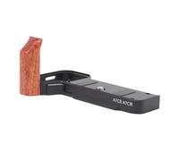 KIMISS Poignée en L en Bois avec Plaque de Fixation Rapide pour Appareil Photo A7C2 A7CR, Alliage D'aluminium Haute Résistance, Usinage CNC, Antirouille, Compact et Léger (Black)