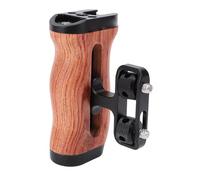 KIMISS Poignée Latérale Universelle en Bois pour Cages de Caméra, avec Support de Chaussure Froide et Trou de Vis de 1/4 Pouces pour Caméras sans Miroir