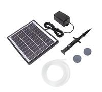 KIMISS Pompe à Air à énergie Solaire - Pompe à Oxygène Solaire 10 V 6 W Résistante aux Chocs, Petite à Air Légère pour Aquariums, Piscines - Accessoires pour Aquariums