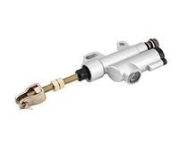 KIMISS Pompe de frein arrière,Pompe de maître-cylindre hydraulique de frein arrière à pied pour moto VTT VTT (Blanc)