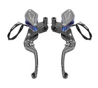 KIMISS Pompe d'embrayage de frein de moto, pompe de frein hydraulique de réglage de rouleau CNC de moto universelle de 22 mm(Titane)