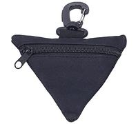 KIMISS Portable de Monnaie en Tissu Bœuf - Outdoor Triangular Money Key Storage Taile Sac avec Boucle pour Clés, Pièces et Petits éléments Essentiels (Black)