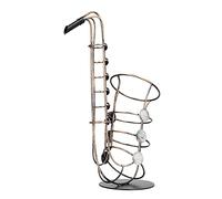 KIMISS Porte-Bouteille de Vin Saxophone - Figurine en Métal pour la Décoration de la Maison et Une Utilisation Pratique