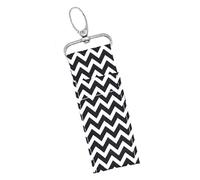 KIMISS Porte-clés Porte-Rouge à Lèvres - Pochette élégante pour Femme, Cadeau Parfait pour Les Filles (Black)