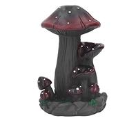 KIMISS Porte-encens à Reflux Champignon - Résine Fabriquée à la Main Décorative avec 20 Cônes d'encens pour la Relaxation et la Méditation