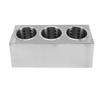 KIMISS Porte-Ustensiles de Cuisine avec Fond Antidérapant - Seau de Rangement en Acier Inoxydable pour Couteaux, Fourchettes et Ustensiles de Cuisine - Organisateur Multifonctionnel pour Votre (3