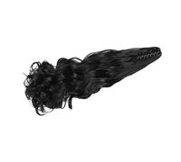 KIMISS Postiche Queue de Cheval Bou Longue Ondulée pour Femme - Extension de Cheveux Synthétique à Pince, Queue de Cheval Noire élégante de 19,7 Pouces pour un Look élégant