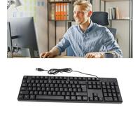 KIMISS pour Russe 0 K1800 Clavier de Langue Minoritaire avec 104 Touches, Clavier de Jeu Filaire USB de Conception Ergonomique pour Le Bureau, Matériau ABS, Câble de 4,9 Pieds, Clavier