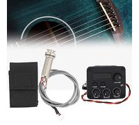 KIMISS Préamplificateur de Guitare avec écran LCD - Égaliseur à 3 Segments pour Un Contrôle Facile du Volume, des Basses, des Médiums, des Aigus - Accessoires Idéaux pour Instruments de Musique
