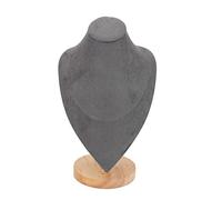 KIMISS Présentoir de Buste de Bijoux, Support pour Fenêtre de Magasin, Maison, Support de Buste de Collier, Base Stable Anti-rayures (GRAY)